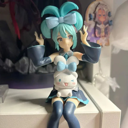 Original Sega Luminasta Hatsune Miku With Cinnamoroll Anime Figure Pvc Model Desktop Decor Figurine Collect Girls Birthday Gift