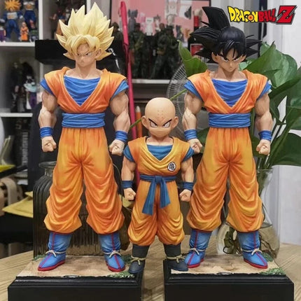 Dragon Ball Z Figures 34cm Son Goku Anime Figurine 2 Heads Kakarotto Kurilin Super Saiyan Goku Pvc Statue Collection Toys Gifts