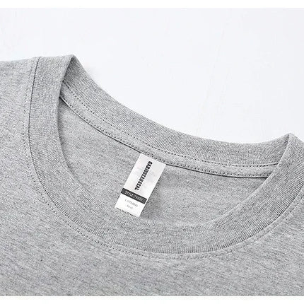 Focus Letter Minimalist Style 100% Cotton T-Shirt, Lightweight Round Neck Short Sleeve Tee, Perfect for Men & Women