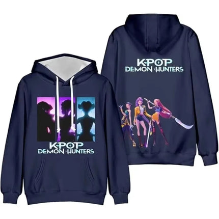 Cartoon Anime KPop Demon Hunters 3D Print Hoodies Men Women Casual Sweatshirts Oversized Hoodie Pullovers Tracksuit Man Clothing