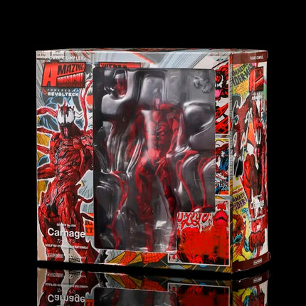 AMAZING YAMAGUCHI Carnage Venom KAIYODO Spider Man Legends Action Figure Joint Movable Change Face Statue Model Kid for Toy Gift