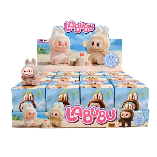 Mini Labubu Blind Box The Monsters Heartbeat Macaron Enamel Face Pvc Figurine Tabletop Ornament Kawaii Doll Kid Birthday Gift