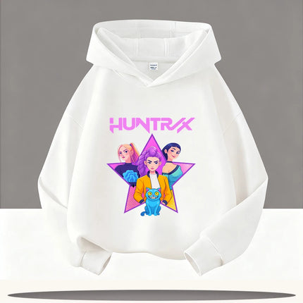 KPop Demon Hunters Hoodies Baby Girl Boy Clothes Fashion Casual Hooded Sweatshirts K-Pop Demon Hunters Pullover Kids Outfits Gif
