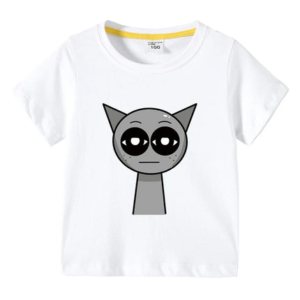 Summer Hot Sprunki Clothes Kids Game Incredibox Cotton T shirt Boys Short Sleeve Tee Toddler Girls Causal Tops Children Clothing