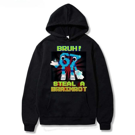 Bruh 67 Six Seven Funny Brainrot Meme Children's Hoodie Boys Girl Hooded Pullover Hiphop Streetwear Soft Casual Warm Sweatshirt