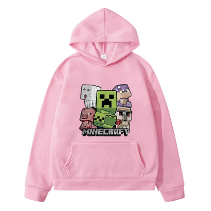 Minecraft print anime hoodie Fleece sweatshirt boy pullover Cartoon Autumn jacket Kawaii hoodies y2k sudadera kids clothes girls