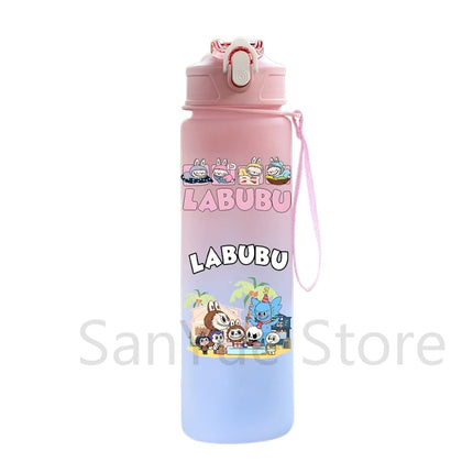 750Ml Cute Cartoon Printed Water Bottle Teenger Student Large Capacity Drinking Portable Outdoor Sport Water Cup Kid Gift