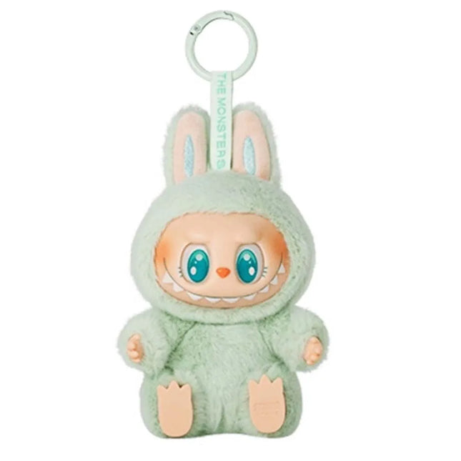 Figura de Anime Labubu Have A Seat, modelo de muñeca colgante de PVC, llavero de réplica de monstruo Kawaii, juguete de regalo d