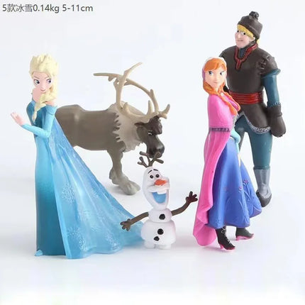 8pcs Disney high quality 8Pcs/Set Kawaii Q Snow White Princess Action Figure Ariel Belle Rapunzel Mermaid Toys Models Girls gift