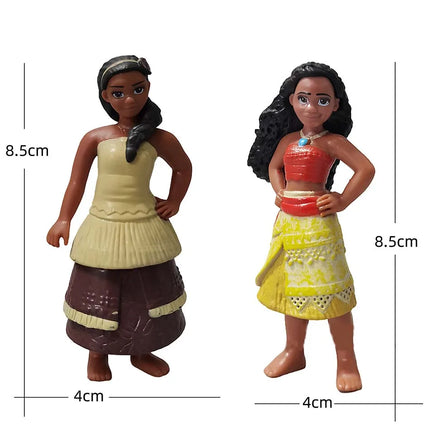 10pcs/set  Moana Princess Maui Chief Tui Tala Heihei Pua Action Figure Brinquedo Toys For Children New Year Gift