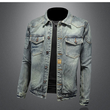 The Main Promotion of New Explosive Embroidered Coat Spring and Autumn New Men's Trends with Popular Denim Jacket Clothing