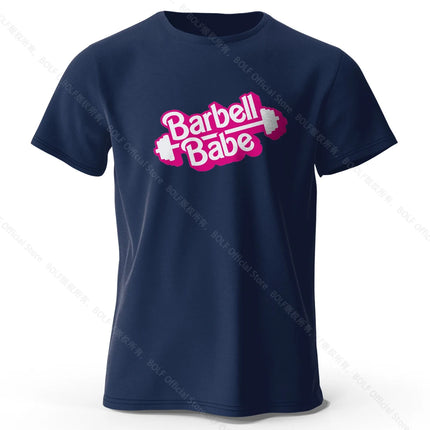 Barbell Babe Printed Women's T-Shirt 100% Cotton Oversized Graphic Tees for Women Tops