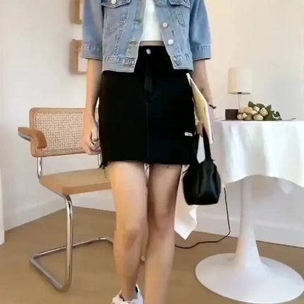 Fashion Womens Retro Denim Jacket Casual Short Denim Cardigan Coat Spring Summer Famale Jeans Jackets Outerwear