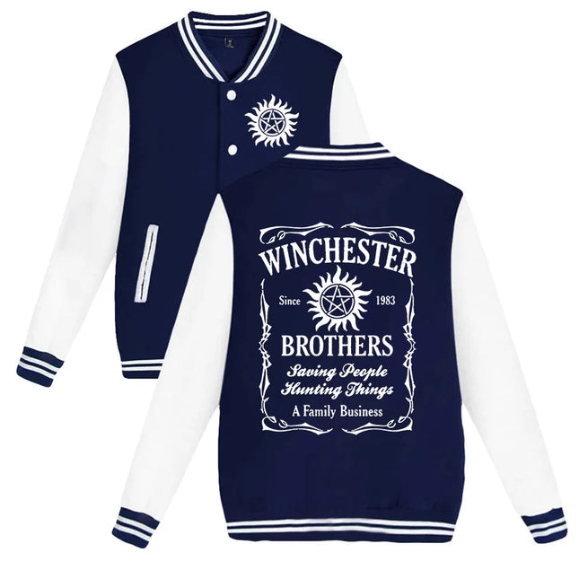 New Supernatural Printing Jacket Women Men Fashion Y2K Casual Baseball Jacket Autumn And Winter Streetwear Baseball Uniform Coat