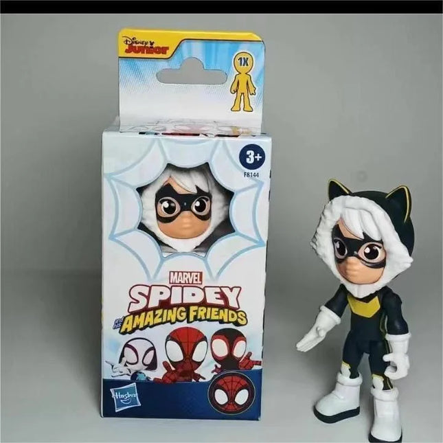 Original Hasbro Spiderman And His Amazing Friends Black Cat Felicia Hardy Spider Man Anime Action Figure Christmas Gift Kid Toys