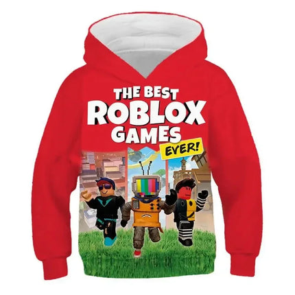 Kids Spring Autumn Roblox Hoodie 3-14 Years Boys Clothes Girls 3D Wear