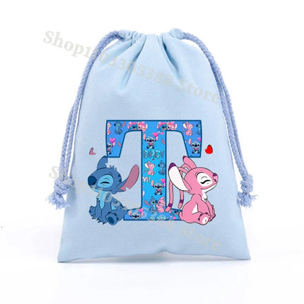 Disney Stitch Drawstring Bag Anime Fashion Jewelry Dust Bags Home Storage Pockets Portable Shopping Pouch Candy Gifts Handbag