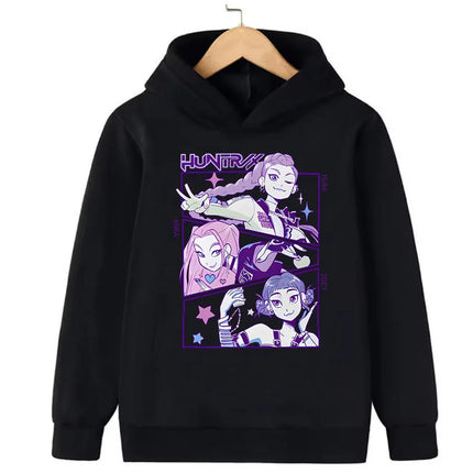 Halloween KPop Demon Hunters Hoodies Children Clothes Kid Girl Boy Cartoon Sweatshirt Hoody Baby Casual Top Streetwear