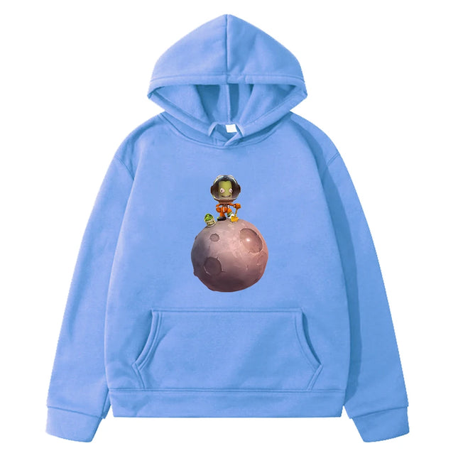 Kerbal Space Program Hoodie Cute Graphic Printing Game Sweatshirts Long Sleeve Children Boys and Girls Hoody Kawaii Casual Tops