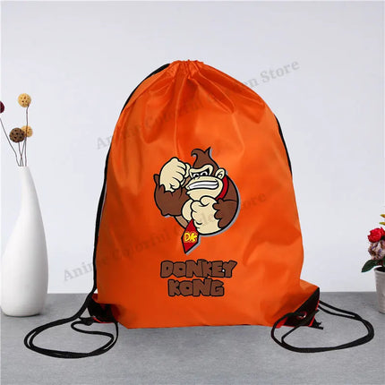 Super Mario Drawstring Bag for Men Women Anime Cartoon Portable Shopping Bags Fashion Simple Handbag Fitness Yoga Storage Pouch