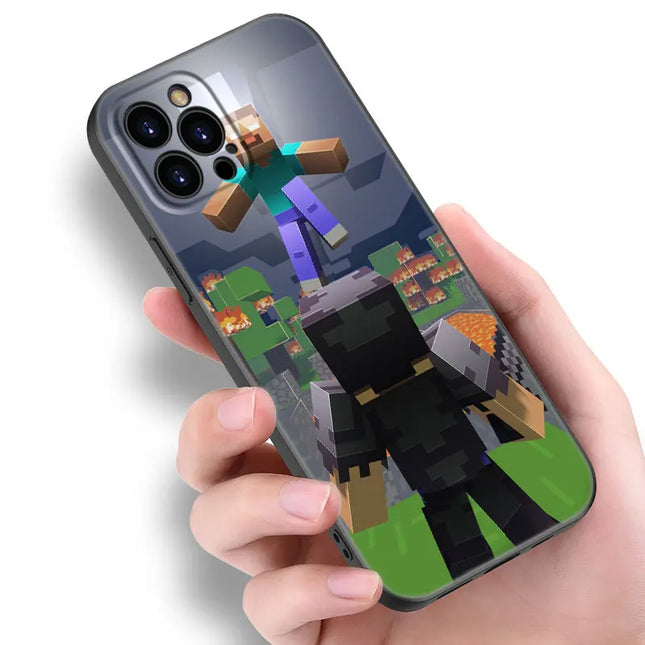 Hot My Mini World Game Black Silicone Phone Case For Apple iPhone 12 13 Mini 11 14 15 16 Pro Max 7 8 Plus