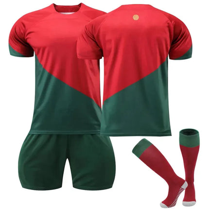 Suit For Children Gifts 22/23 Portugal Home Children's Football Training Suit Set