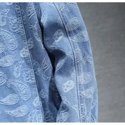 Summer New Men Pure Colour Denim Jacket Single-breasted Lapel Daily Casual Coats