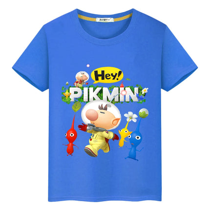 Pikmin Print cartoons100%Cotton T-shirt boys anime Tees boys clothes  pride tshirt Short Tops y2k one piece kids clothes girl