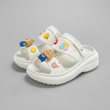 Fashion Popular Cartoon Slippers New Flats Bottom Boys and Girls Non-Slip Soft Bottom Sandals 811