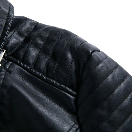 Spring and Autumn short women's leather jacket, Slim lapel biker suit, oblique zipper jacket women's coat