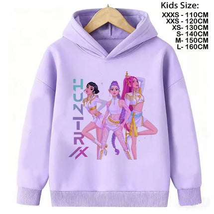 KPop Demon Hunters Hoodies Baby Girl Boy Clothes Fashion Casual Hooded Sweatshirts K-Pop Demon Hunters Pullover Kids