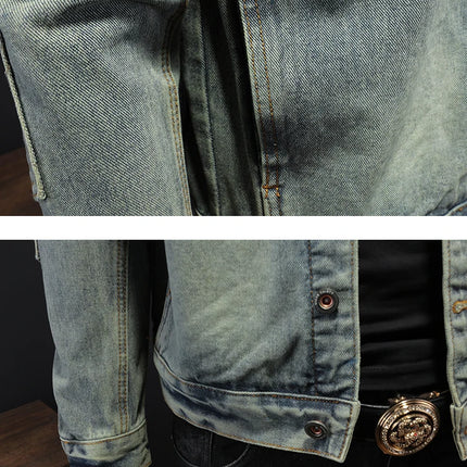 The Main Promotion of New Explosive Embroidered Coat Spring and Autumn New Men's Trends with Popular Denim Jacket Clothing