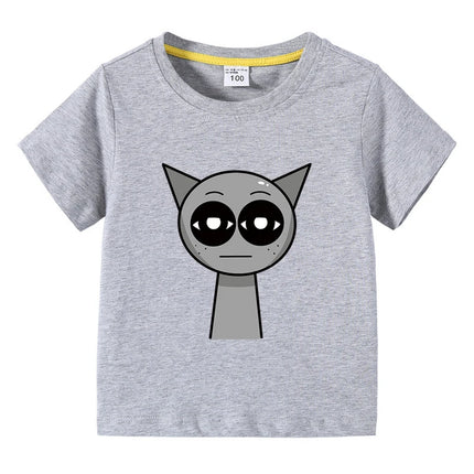 Summer Hot Sprunki Clothes Kids Game Incredibox Cotton T shirt Boys Short Sleeve Tee Toddler Girls Causal Tops Children Clothing