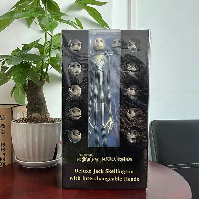 The Nightmare Before Christmas Jack Skellington Action Figure 12 Face Jack Jack Chair Special Version Model Toy Hallowen Present