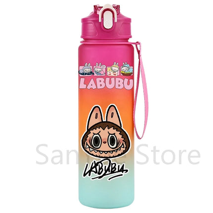 750Ml Cartoon Printed Water Bottle Teenger Student Drinking Portable Cartoon Large Capacity Outdoor Sport Water Cup Kid Gift