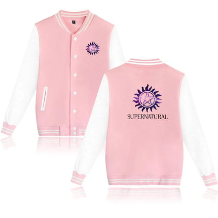 Supernatural Winchester Sam Dean Baseball Jacket Men Women Jacket Harajuku Baseball Jacket Boys Girls Sweatshirts Jackets