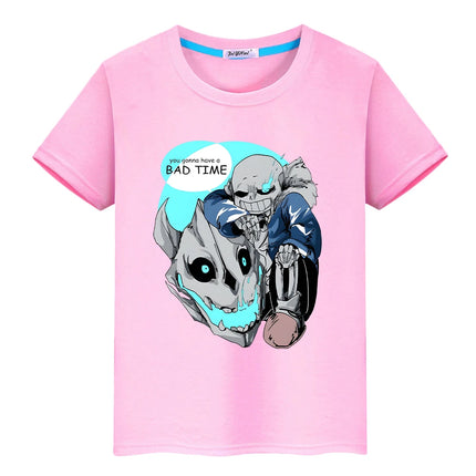 t shirt for kids boy 10years Undertale Game Napstablook Ghost 100%Cotton Tops anime Short tshirt y2k one piece kids clothes girl