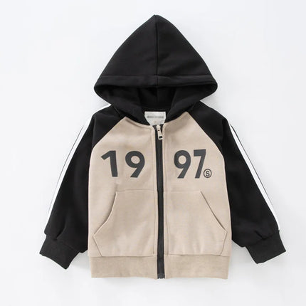 Spring Autumn Girls Cotton Contrast Striped Zip Sweatshirt Jacket School Kids Track Hoodie Child Work Jumper Coat Tops 3-16Years