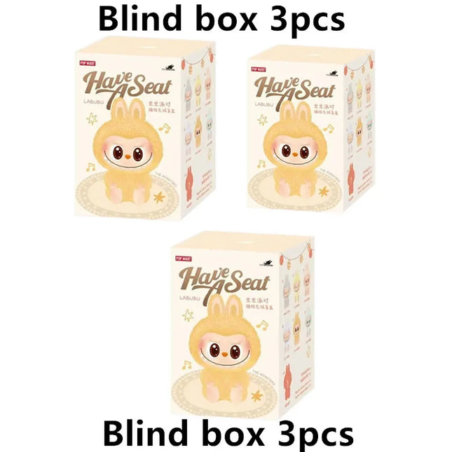 Blind Popmart Labubu Box The Monsters Lisa Seme Heart Macarrr Vinyl Base Series Trendy Toy Decorations Birthday Gifts