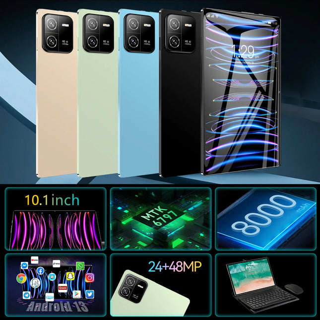 Global Version Pad 6 Pro, 12Gb 512Gb, 24Mp 48Mp Hd Dual Camera, 10.1-Inch 93% Screen-To-Body Ratio Full Hd Large Screen, 5g Full Netcom Dual Sim Dual Standby, 8000Mah Battery Life