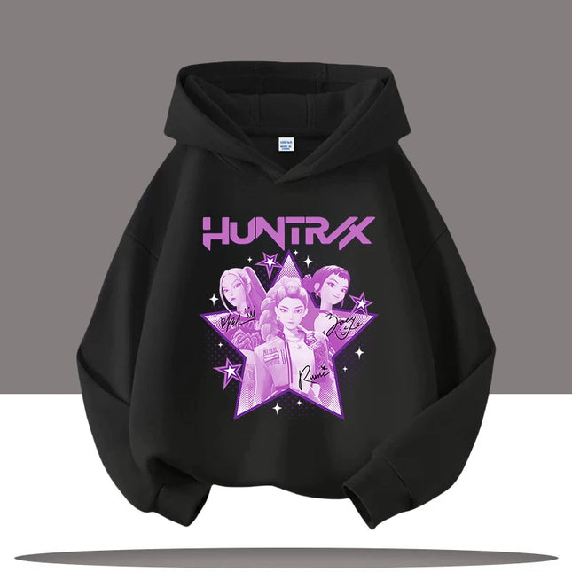 Y2K KPop Demon Hunters Hoodies Teenage Girls Boys Rumi KPop Demon Hunters Hoody Autumn Casual Long Sleeve Children's Clothing