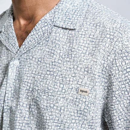 Sean Cube Print Cuba SS Shirt - White