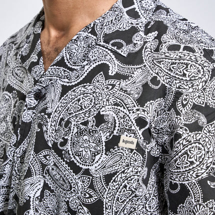Sean Paisley Cuba SS shirt - Black