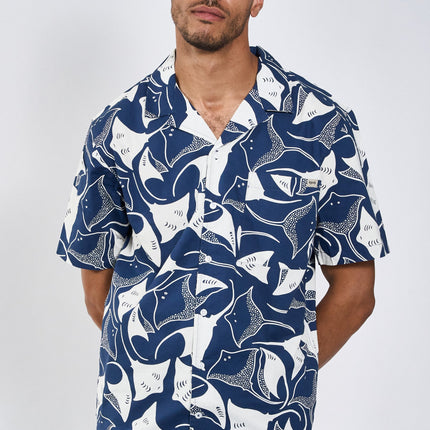 Sean Sting Ray Cuba SS shirt - Navy