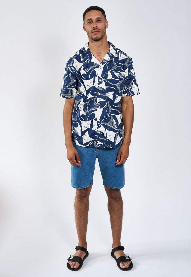 Sean Sting Ray Cuba SS shirt - Navy