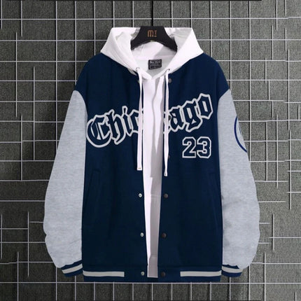 Men's Spring and Autumn Seasons Fashion Brand American Baseball Coat Loose Casual   Jackets for Men