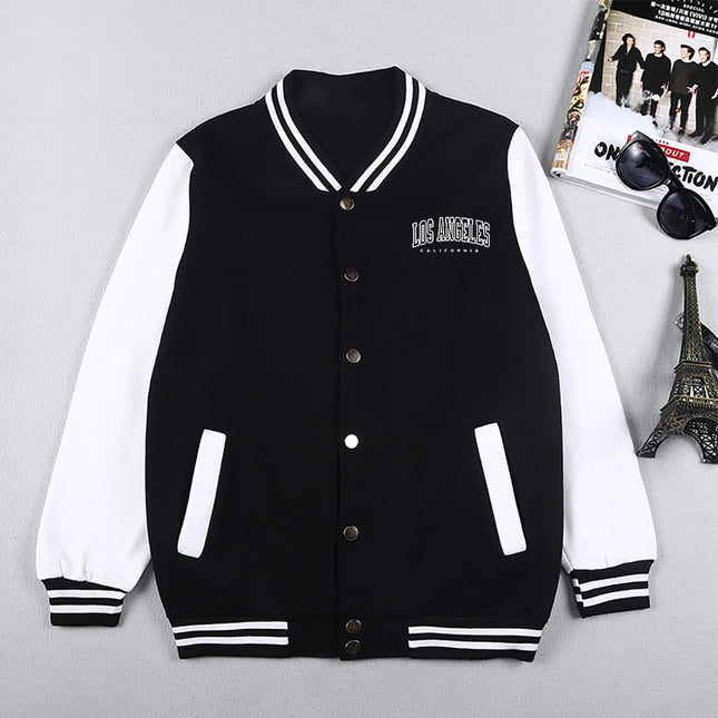 Los Angeles, California Usa City Print Boy Jackets Loose Baseball Jersey Casual S-5Xl High Street Motion Clothes & Accessories