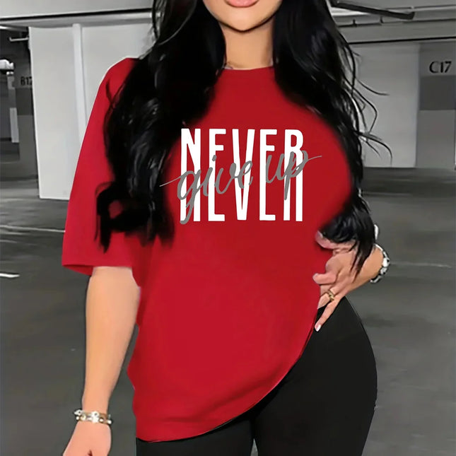 Summer Women's Casual Loose Short Sleeved T-Shirt Fashion Hip Hop Harajuku Tshirts Ladies Oversized O-Neck TShirt Streetwear Tee