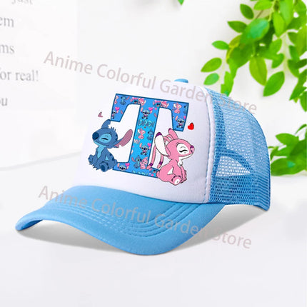 Disney Stitch Parent-child Baseball Cap Anime Cartoon Fashion Peaked Cap Men Women Kids Summer Sunscreen Shading Hat mesh Hats