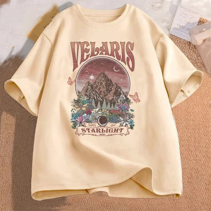 Velaris City of Starlight ACOTAR Cotton T Shirt Women Casual The Night Court T-Shirt Bookish SJM Merch Tshirts Short Sleeve Tees